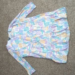 Robert Louis colorful plant leaf dress size XL